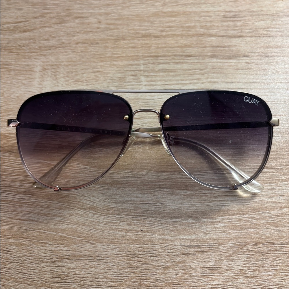 Quay Australia Gradient Aviator Sunglasses